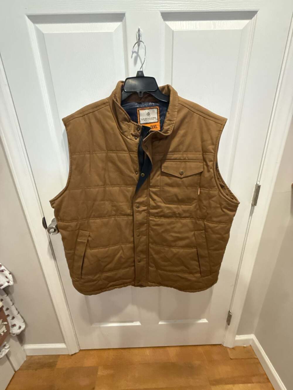 Legendary Whitetails Men's Quilted Brown Work Vest 3XL